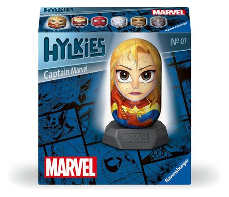 Ravensburger Hylkies: Die neue Sammelfigurenreihe zum selbst zusammenbauen. Figur #07 - Captain Marvel - Für alle Marvel Universe Fans - Aufbauen, Verlieben, Sammeln, Diverse