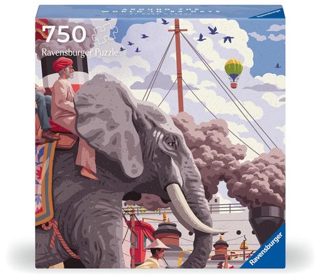 Ravensburger Puzzle 12001201 - Around the world in 80 days - Art&soul- 750 Teile Puzzle für Erwachsene und Kinder ab 14 Jahren, Diverse