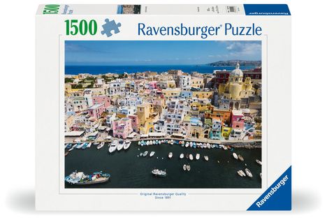 Ravensburger Puzzle 12001210 - Buntes Procida Italien - 1500 Teile Puzzle für Erwachsene und Kinder ab 14 Jahren, Diverse