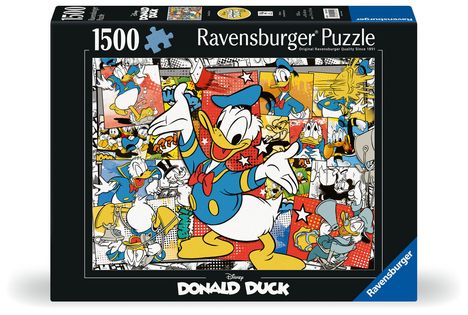 Ravensburger Puzzle 12001220 - Donald Duck - 1500 Teile Disney Puzzle für Erwachsene und Kinder ab 14 Jahren, Diverse