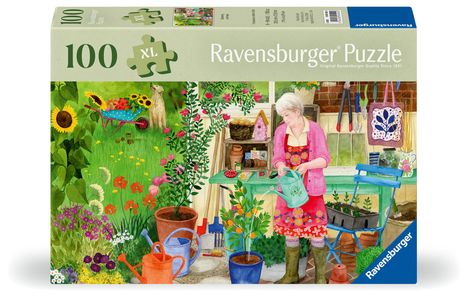 Ravensburger Puzzle 12001362 - Gartenarbeit - Puzzle für ältere Menschen und Senioren, mit 100 griffigen Puzzleteilen, großer Bildvorlage und Unterlage zum Puzzeln, Diverse