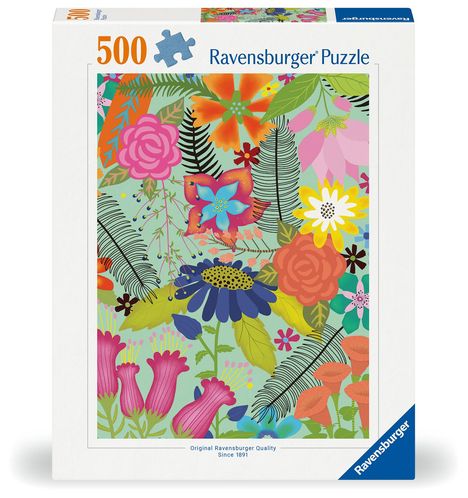 Ravensburger Puzzle 12001382 - Flowerjugle - 500 Teile Puzzle für Erwachsene ab 12 Jahren, Diverse