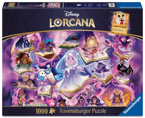 Erwachsenenpuzzle 1000 Teile - Disney Lorcana - Glimmers of the Realm: Amethyst, Spiele