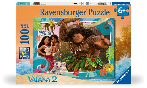 Ravensburger Kinderpuzzle 12004101 - Vaiana 2 Aufbruch in neue Welten - Puzzle für Kinder ab 6 Jahren, mit 100 Teilen im XXL-Format, Diverse