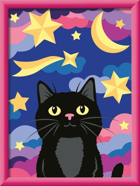CreArt, Malen nach Zahlen mit Gipselementen - Sternenkatze, Spiele