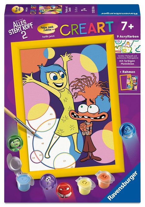 Ravensburger CreArt - Malen nach Zahlen 12023106 - Freude und Zweifel - Kinder ab 7 Jahren, Spiele