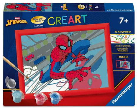 Ravensburger CreArt - Malen nach Zahlen 12023109 - Der legendäre Spider-Man - Kinder ab 7 Jahren, Spiele