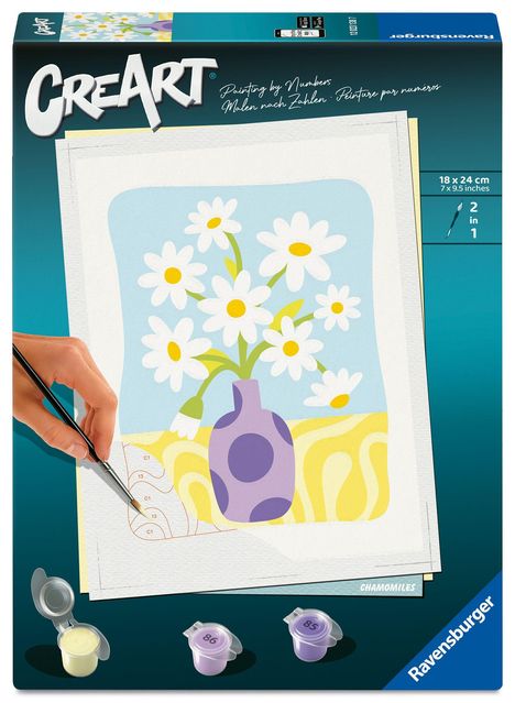 CreArt, Malen nach Zahlen Adults Trend - Kamille, Spiele