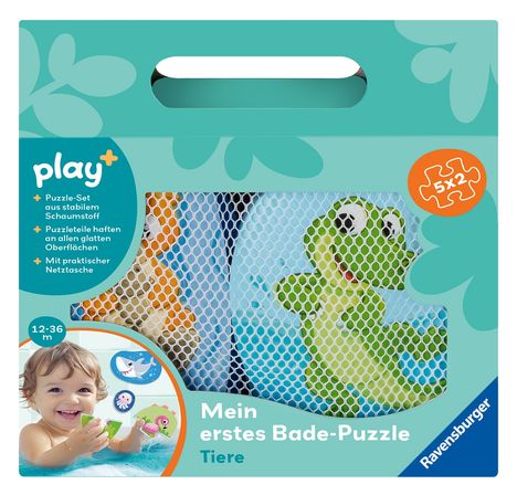 Play+ Mein erstes Bade-Puzzle: Tiere - ab 12 Monate, Spiele