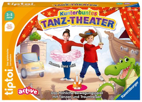 Janet Kneisel: Ravensburger tiptoi® ACTIVE Spiel 00128, Kunterbuntes Tanz-Theater, Bewegungsspiel ab 3 Jahren, Spiele