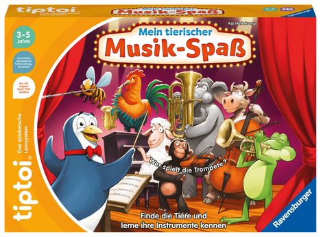 Kai Haferkamp: Ravensburger tiptoi Spiel 00169 Mein tierischer Musik-Spaß, Lernspiel für 1-4 Kinder von 3-5 Jahren, Spiele