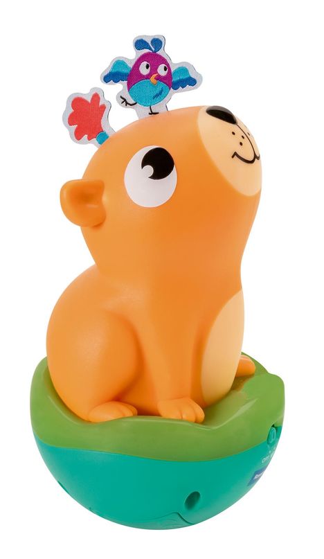 Ravensburger 4874 Play+ Musikalischer Stehauf-Kreisel: Capybara, Roly-Poly, Steh-auf-Männchen, Licht- und Sound-Spielzeug, elektronisches Spielzeug für Kinder ab 1 Jahr, Spiele