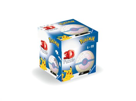 Ravensburger 3D Puzzle 11582 - Puzzle-Ball Pokémon Pokéballs - Heilball - [EN] Heal Ball - für große und kleine Pokémon Fans ab 6 Jahren, Diverse