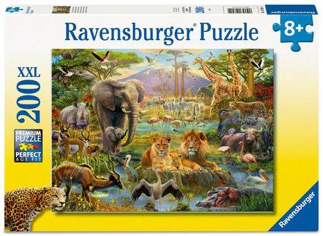 Kinderpuzzle 200 XXL Teile - Tiere in der Savanne, Spiele