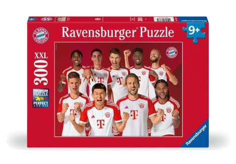 Ravensburger Kinderpuzzle 13387 - FC Bayern Saison 2023/24 - 300 Teile XXL FC Bayern München Puzzle für Kinder ab 9 Jahren, Diverse