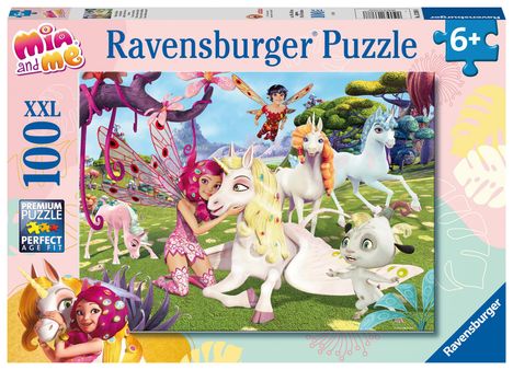 Ravensburger Kinderpuzzle 13388 - Wahre Einhorn-Freundschaft - 100 Teile XXL Mia and Me Puzzle für Kinder ab 6 Jahren, Diverse