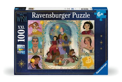 Ravensburger Kinderpuzzle 13389 - Disney Wish - 100 Teile XXL Disney Wish Puzzle für Kinder ab 6 Jahren, Diverse