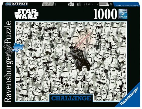Ravensburger Puzzle 1000 Teile, Challenge Star Wars - Darth Vader und seine Klonkrieger als herausforderndes Puzzle für Erwachsene und Kinder ab 14 Jahren, Spiele