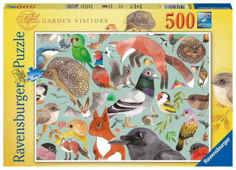 Ravensburger Puzzle 17137 - Garden Visitors - 500 Teile Puzzle für Erwachsene und Kinder ab 12 Jahren, Diverse
