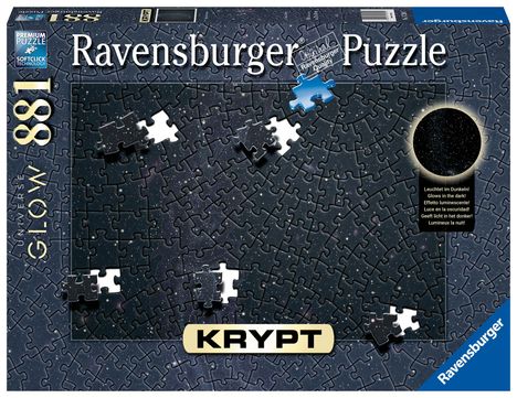 Ravensburger Puzzle Krypt Universe Glow 881 Teile Puzzle, Spiele