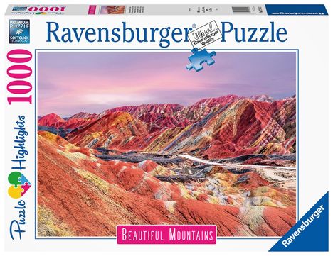 Ravensburger Puzzle - Regenbogenberge, China - 1000 Teile Pu, Diverse