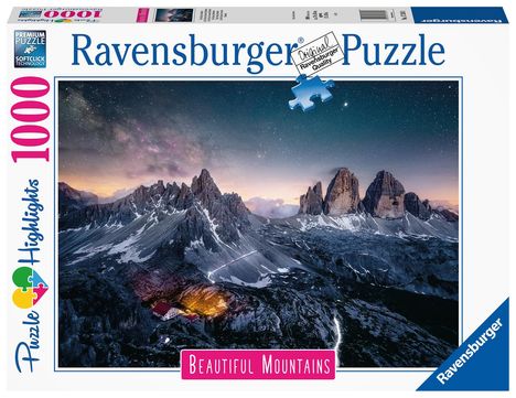 Ravensburger Puzzle - Drei Zinnen, Dolomiten - 1000 Teile, Diverse