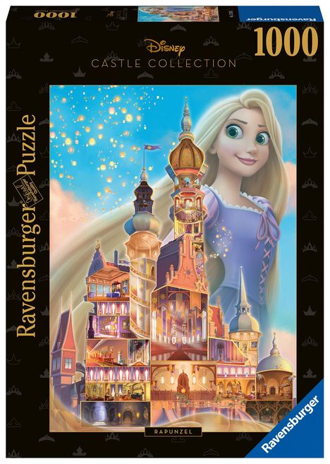 Ravensburger Puzzle 17336 - Rapunzel - 1000 Teile Disney Castle Collection Puzzle für Erwachsene und Kinder ab 14 Jahren, Diverse