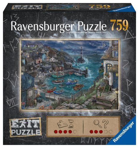 Ravensburger EXIT Puzzle 17365 Das Fischerdorf - 759 Teile Puzzle für Erwachsene und Kinder ab 14 Jahren, Spiele