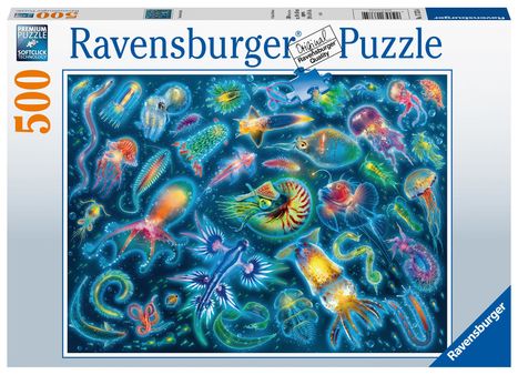 Ravensburger Puzzle 17375 Farbenfrohe Quallen - 500 Teile Puzzle für Erwachsene und Kinder ab 12 Jahren, Diverse