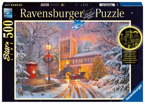 Ravensburger Puzzle 17384 Funkelnde Weihnachten - 500 Teile Puzzle für Erwachsene und Kinder ab 12 Jahren, Spiele