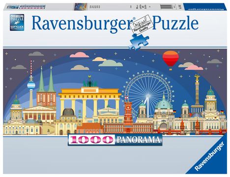 Ravensburger Puzzle 17394 Nachts in Berlin - 1000 Teile Puzzle für Erwachsene und Kinder ab 14 Jahren, Diverse