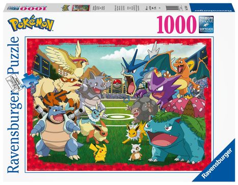 Ravensburger Puzzle 17453 - Pokémon Kräftemessen - 1000 Teile Pokémon Puzzle für Erwachsene und Kinder ab 14 Jahren, Spiele