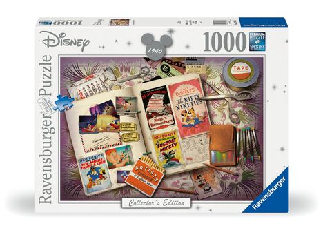 Ravensburger Puzzle 17583 - 1940 Mickey Anniversary - 1000 Teile Disney Puzzle für Erwachsene und Kinder ab 14 Jahren, Diverse