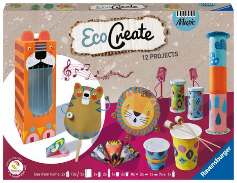 Ravensburger EcoCreate 20229 - Make your own Music - Kinder ab 6 Jahren, Spiele
