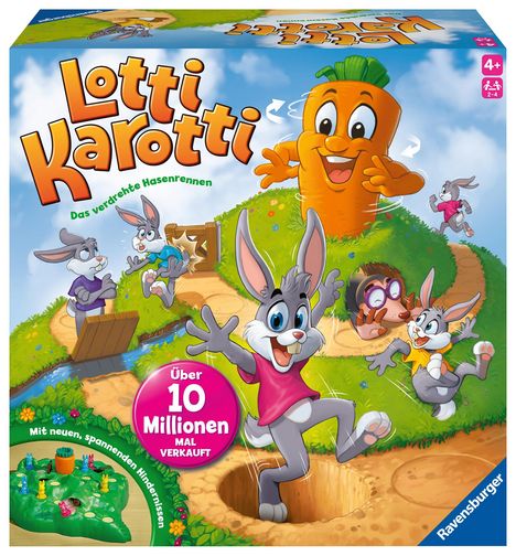 Ravensburger Kinderspiele 22343 - Lotti Karotti - Wettlaufspiel für 2 bis 4 Spieler ab 4 Jahren, Spiele