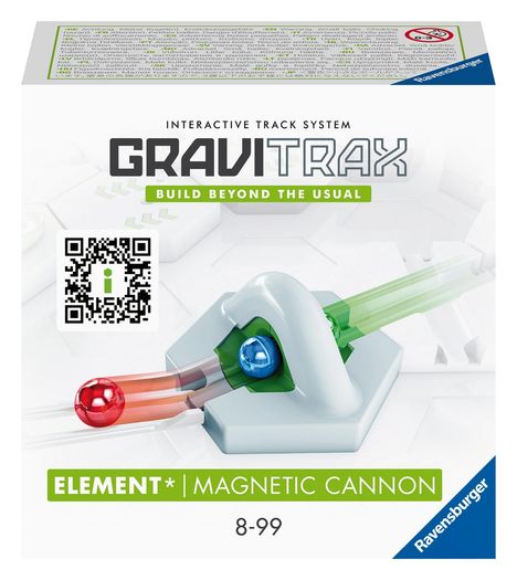 Ravensburger GraviTrax Element Magnetic Cannon 22413 - Ideales Zubehör für das GraviTrax Kugelbahnsystem. Kombinierbar mit Starter-Sets, Extensions und Elements, Konstruktionsspielzeug ab 8 Jahren., Spiele