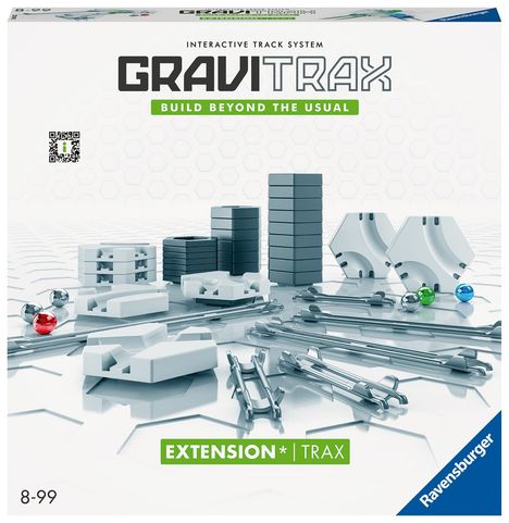 Ravensburger GraviTrax Extension Trax - Zubehör für das Kugelbahnsystem. Kombinierbar mit allen GraviTrax Produktlinien, Starter-Sets, Extensions und Elements, Konstruktionsspielzeug ab 8 Jahren, Spiele