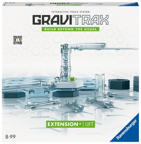 Ravensburger GraviTrax Extension Lift - Zubehör für das Kugelbahnsystem. Kombinierbar mit allen GraviTrax Produktlinien, Starter-Sets, Extensions und Elements, Konstruktionsspielzeug ab 8 Jahren, Spiele