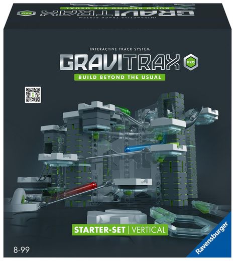 Ravensburger GraviTrax PRO Starter-Set Vertical. Interaktives Kugelbahnsystem, Konstruktionsspielzeug ab 8 Jahren. Kombinierbar mit allen GraviTrax Produktlinien, Starter-Sets, Extensions &amp; Elements, Spiele