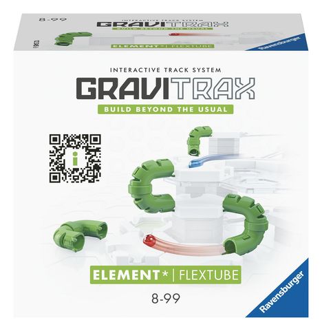 Ravensburger GraviTrax Element FlexTube 22429 - Ideales Zubehör für das GraviTrax Kugelbahnsystem. Kombinierbar mit allen Starter-Sets, Extensions und Elements, Konstruktionsspielzeug ab 8 Jahren, Spiele