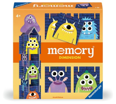 Arnold Reisse: Ravensburger 22467 - memory® Dimension. Der Spieleklassiker memory® mit attraktivem Mehrwert. Für 2-4 spielbegeisterte memory® Fans ab 4 Jahren, Spiele