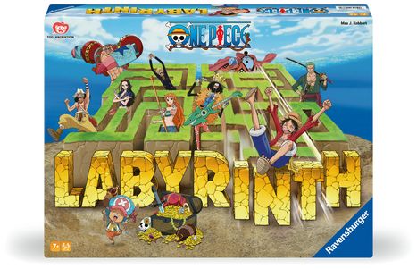 Max J. Kobbert: Ravensburger 22887 - One Piece Labyrinth - Der Spieleklassiker für 2-4 Spieler ab 7 Jahren im Look einer der erfolgreichsten Anime-Serien aller Zeiten, Spiele