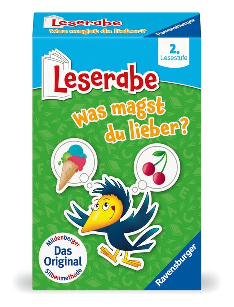 Ravensburger 23497 - Leserabe - Was magst du lieber? - Kartenspiel zum Lesen lernen mit Spaß - 2. Klasse, für Kinder ab 7 Jahren, Spiele