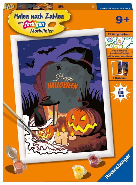 Ravensburger Malen nach Zahlen 23602 - Halloween Mood - Kinder ab 9 Jahren, Spiele