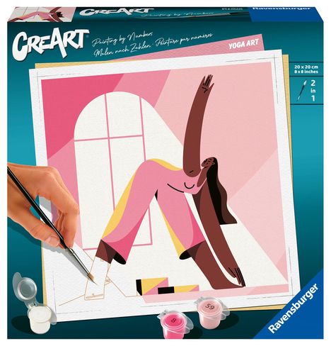 Ravensburger CreArt - Malen nach Zahlen 23668 - Yoga Kunst - ab 12 Jahren, Spiele