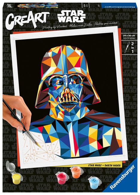 Ravensburger CreArt - Malen nach Zahlen 23731 - Star Wars - Darth Vader - ab 12 Jahren, Spiele