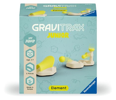 Ravensburger 23749 GraviTrax Junior Element Jump, Murmelbahn für Kinder ab 3 Jahren, Kugel schanzt über Bahn, Spiele