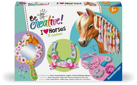 Ravensburger 23751 BeCreative Bastelset Pferde, DIY für Kinder ab 6 Jahren, Spiele