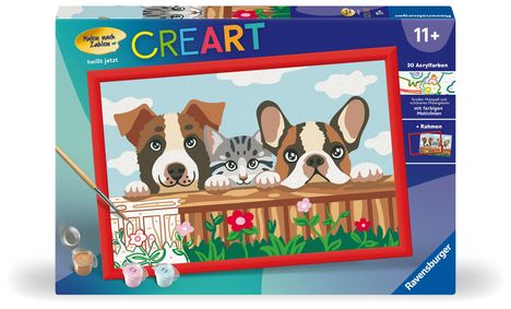 Ravensburger CreArt - Malen nach Zahlen 23855 - Katzen und Hunde - ab 11 Jahren, Spiele