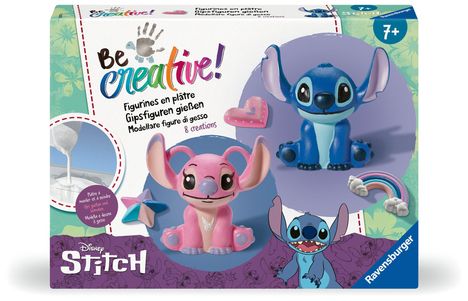 BeCreative Bastelset Gipsgießen STITCH, DIY für Kinder ab 7 Jahren, Spiele